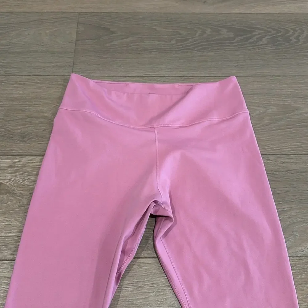 NIKE Pink One Luxe Crop 7/8 Tight Gym Workout Running Active Leggings Size Large